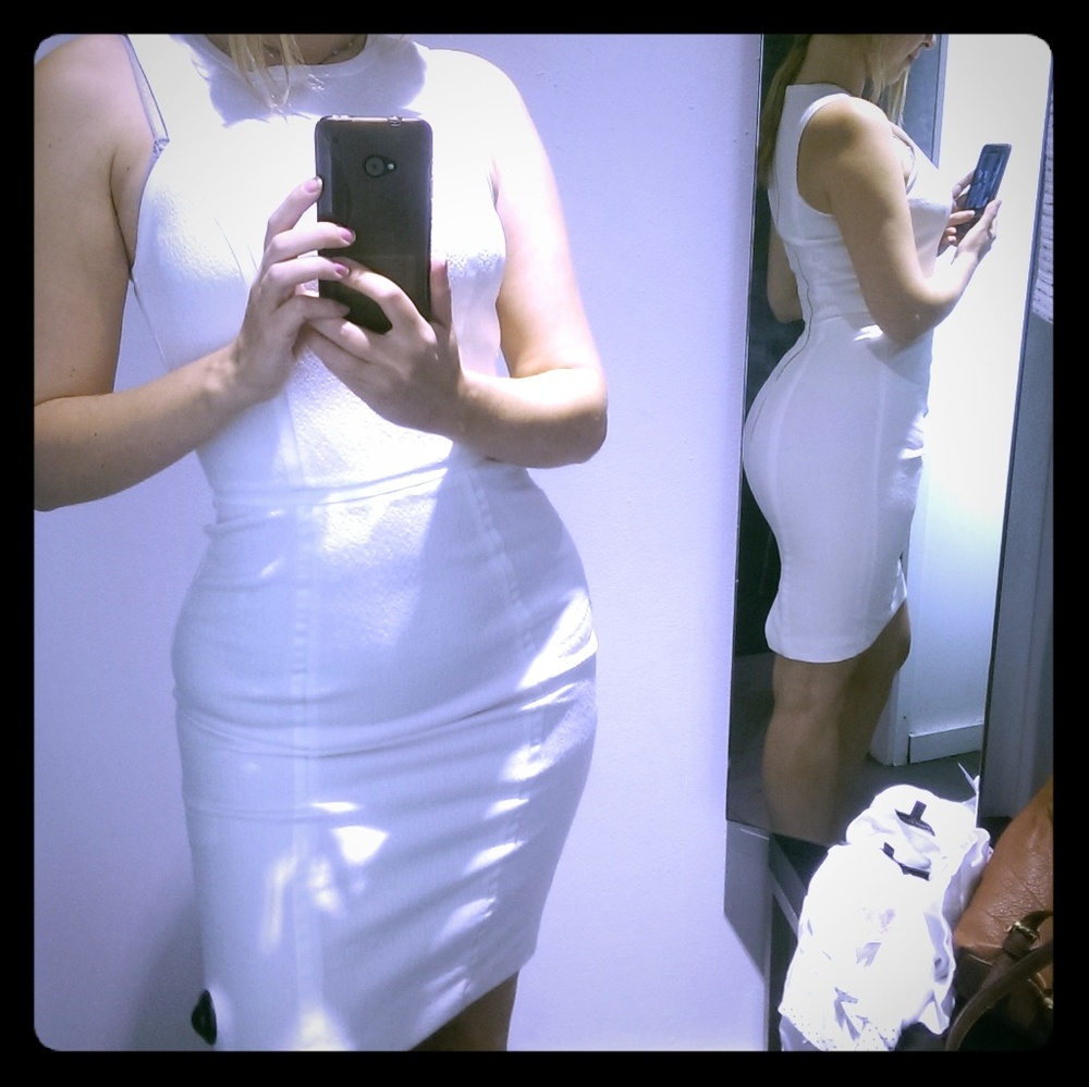 H&M White bodycon dress